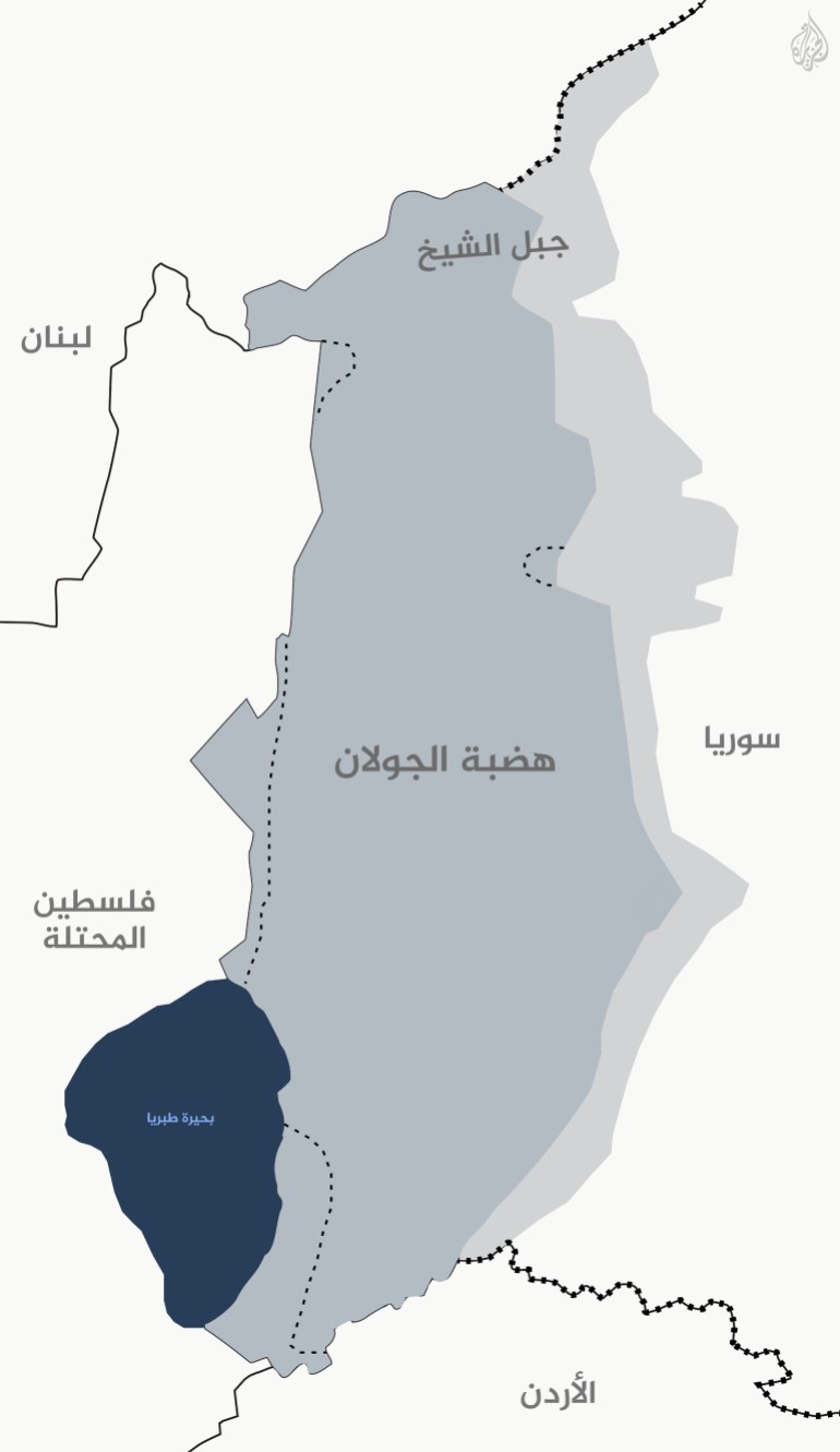 خارطة هضبة الجولان وجبل الشيخ