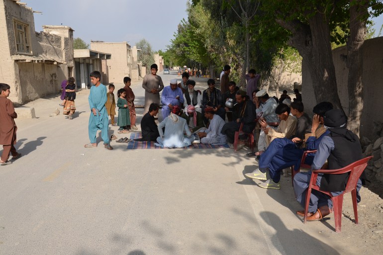 KHOST, AFGHANISTAN - MARCH 24: Dozens of young people in the Ismail Khel and Mandozai districts of Khost province have set up a department of unemployment affairs due to unemployment has increased in Khost, Afghanistan on March 24, 2022. This directorate also has a board and unemployed people are sitting together and playing games all day long. (Photo by Sardar Shafaq/Anadolu Agency via Getty Images)