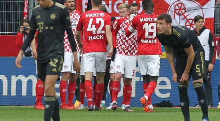 ماينز يفوز علي بايرن ميونخ 2-1 في البوندسليجا