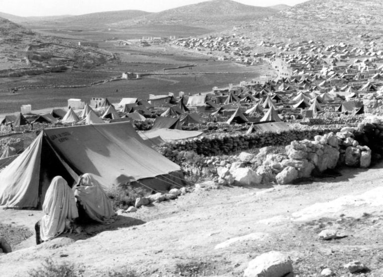 The 1948 Palestinian exodus, known in Arabic as the Nakba (Arabic: an-Nakbah, lit.'catastrophe'), occurred when more than 700,000 Palestinian Arabs fled or were expelled from their homes, during the 1947Ð1948 Civil War in Mandatory Palestine and the 1948 ArabÐIsraeli War. The exact number of refugees is a matter of dispute, but around 80 percent of the Arab inhabitants of what became Israel (50 percent of the Arab total of Mandatory Palestine) left or were expelled from their homes. Later in the war, Palestinians were forcibly expelled as part of 'Plan Dalet' in a policy of 'ethnic cleansing'. (Photo by: Pictures From History/Universal Images Group via Getty Images)