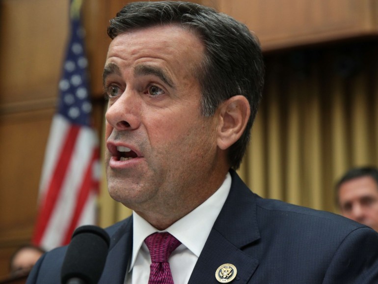 WASHINGTON, DC - JULY 24: Rep. John Ratcliffe (R-TX) questions former Special Counsel Robert Mueller as Mueller appears before the House Intelligence Committee about his report on Russian interference in the 2016 presidential election in the Rayburn House Office Building July 24, 2019 in Washington, DC. Mueller, testified earlier in the day before the House Judiciary Committee in back-to-back hearings on Capitol Hill. Alex Wong/Getty Images/AFP== FOR NEWSPAPERS, INTER