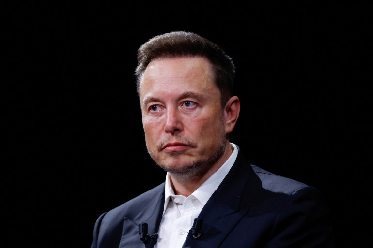 FILE PHOTO: Elon Musk, Chief Executive Officer of SpaceX and Tesla and owner of X, formerly known as Twitter, attends the Viva Technology conference dedicated to innovation and startups at the Porte de Versailles exhibition centre in Paris, France, June 16, 2023. REUTERS/Gonzalo Fuentes/File Photo