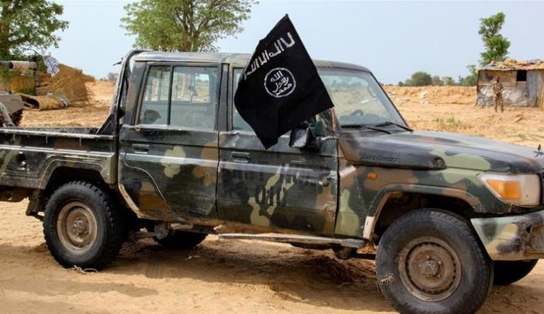 عربة لمسلحين تابعين لتنظيم الدولة بإحدى مناطق نيجيريا